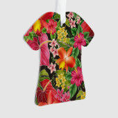 Tropisch ventilatorretroflector Aloha Shirt Print  Ornament (voorkant)