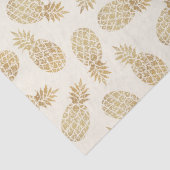Tropisch verhaal van Chic Gold Pineapples Tissuepapier (Detail)