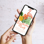 Tropisch verjaardagsfeest kaart