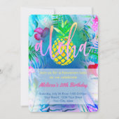 tropisch verjaardagsfeest kaart (Voorkant)