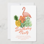 Tropisch verjaardagsfeest kaart (Voorkant)