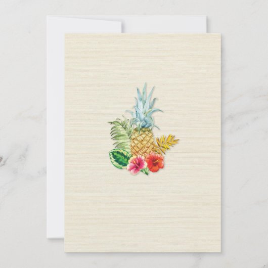 Tropisch verjaardagsfeest Luau Aloha Tiki uitnodig Kaart (Achterkant)