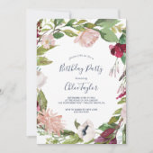 Tropisch verjaardagsfeestje in bries kaart (Voorkant)