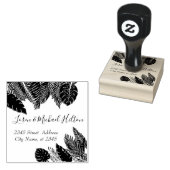 Tropisch verlaat modern typografierendement rubberstempel (Gestempeld)