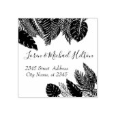 Tropisch verlaat modern typografierendement rubberstempel (Afrduk)