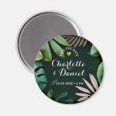 Tropisch verlooppatroon | Weddenschap | Datum opsl Magneet (Voorkant / Achterkant)