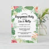 Tropisch Verloving Aloha Party Uitnodigen Kaart (Staand voorkant)