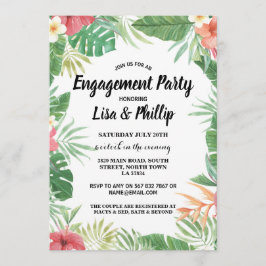 Tropisch Verloving Aloha Party Uitnodigen Kaart