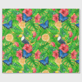 Tropisch verpakkingspapier cadeaupapier (Vlak)