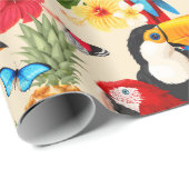 Tropisch verpakkingspapier cadeaupapier (Rol Hoek)