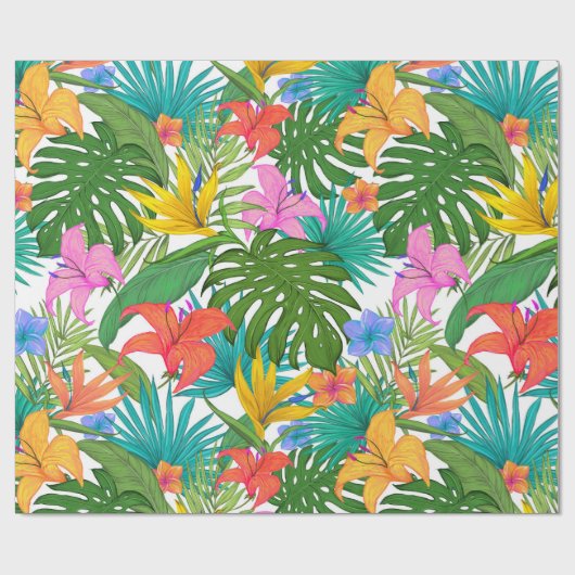 Tropisch verpakkingspapier cadeaupapier (Vlak)