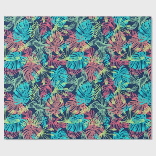 Tropisch verpakkingspapier cadeaupapier (Vlak)