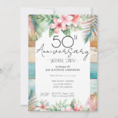 Tropisch verrassingsfeestje 50ste verjaardag  kaart (Voorkant)