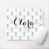 tropisch vers zomers met gouden anananaspatroon muismat (Met muis)