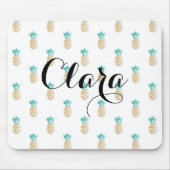 tropisch vers zomers met gouden anananaspatroon muismat (Voorkant)