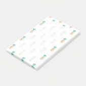 tropisch vers zomers met gouden anananaspatroon post-it® notes (Schuin)