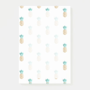 tropisch vers zomers met gouden anananaspatroon post-it® notes
