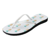 tropisch vers zomers met gouden anananaspatroon teenslippers (Schuin)