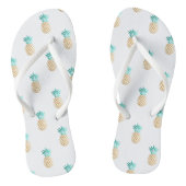 tropisch vers zomers met gouden anananaspatroon teenslippers (Voetbed)