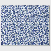 Tropisch versleten witte hibiscus cadeaupapier (Vlak)