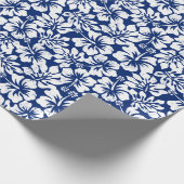 Tropisch versleten witte hibiscus cadeaupapier (Hoek)