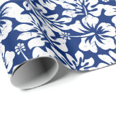 Tropisch versleten witte hibiscus cadeaupapier (Rol Hoek)