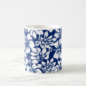 Tropisch versleten witte hibiscus koffiemok (Center)