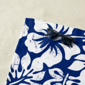 Tropisch versleten witte hibiscus strandlaken (In situ)