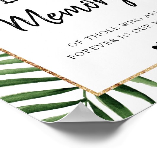 Tropisch vertrekt Lijst in het liefdevol geheugenb Poster (Hoek)