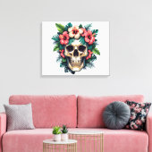 Tropisch verval: Bloom & Bone Canvas Afdruk (Insitu (Woonkamer))