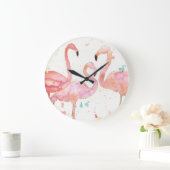 Tropisch | Verzameling van Flamingos Grote Klok (Huis)