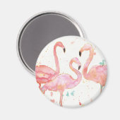 Tropisch | Verzameling van Flamingos Magneet (Voorkant / Achterkant)