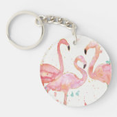 Tropisch | Verzameling van Flamingos Sleutelhanger (Voorkant)