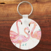 Tropisch | Verzameling van Flamingos Sleutelhanger (Voorkant)