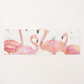 Tropisch | Verzameling van Flamingos Yogamat (Voorkant (horizontaal))