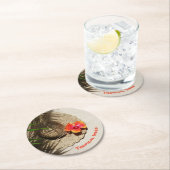 Tropisch Vibes Sun Pet Ronde Kartonnen Onderzetter (Insitu)