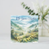 Tropisch Vietnam Bestemming Blauw Wit Klassiek Kaart (Staand voorkant)