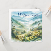 Tropisch Vietnam Bestemming Blauw Wit Klassiek Kaart (Voorkant / Achterkant in situ)