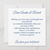 Tropisch Vietnam Bestemming Blauw Wit Klassiek Kaart (Achterkant)