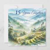 Tropisch Vietnam Bestemming Blauw Wit Klassiek Kaart (Voorkant)