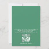 Tropisch vintage QR-code huwelijksuitnodiging Para Kaart (Achterkant)