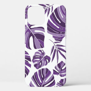 Tropisch violet monstera verlaat naadloos patroon Case-Mate iPhone case