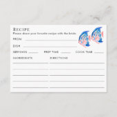 Tropisch Vis Recept Kaart Voor Bruid Bruiloft Fees (Voorkant)