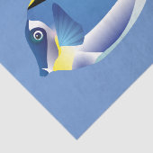 Tropisch visblauw ontkoppelingsvaartuig tissuepapier (Detail)