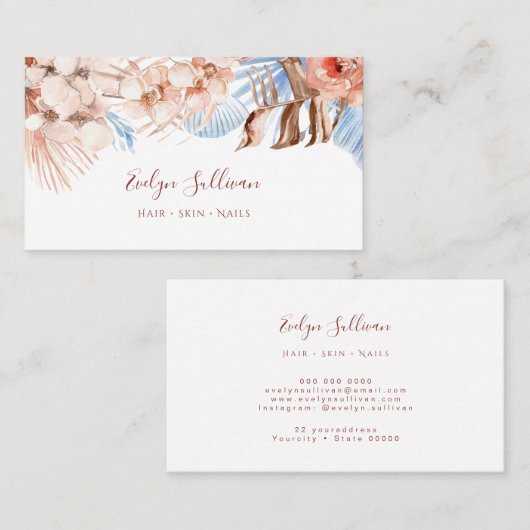 Tropisch visitekaartje (Voorkant / Achterkant)