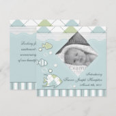 Tropisch viskoninklijk Baby Aankondiging (Voorkant / Achterkant)