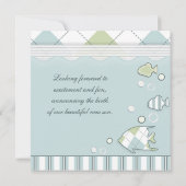 Tropisch viskoninklijk Baby Aankondiging (Achterkant)