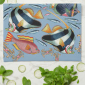 Tropisch viskoraalrif theedoek (Gevouwen)