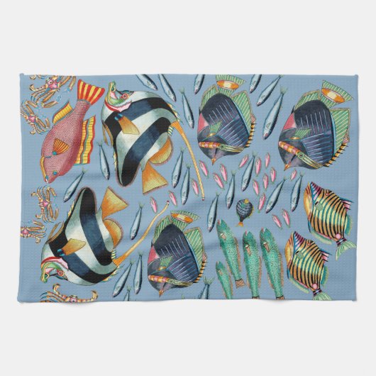 Tropisch viskoraalrif theedoek (Horizontaal)
