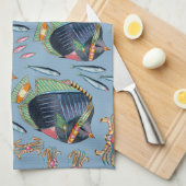 Tropisch viskoraalrif theedoek (Quarter Fold)